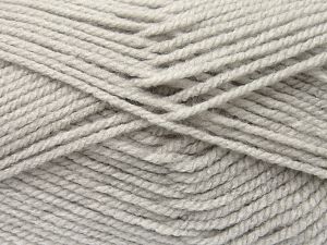 Worsted  Fiber Content 100% Acrylic, Light Grey, Brand Ice Yarns, fnt2-81052 
