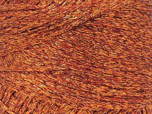 Fiber Content 60% Metallic Lurex, 40% Polyamide, Brand Ice Yarns, Copper, fnt2-81077