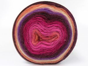 Fiber Content 60% Premium Acrylic, 20% Mohair, 20% Wool, Purple, Pink Shades, Orange, Brand Ice Yarns, Cream, Yarn Thickness 2 Fine Sport, Baby, fnt2-81088