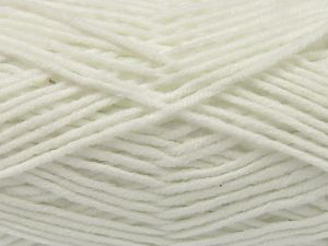 Fiber Content 60% Cotton, 40% Premium Acrylic, White, Brand Ice Yarns, Yarn Thickness 3 Light  DK, Light, Worsted, fnt2-81111