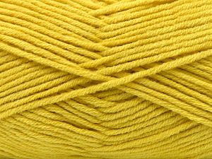 Fiber Content 60% Cotton, 40% Premium Acrylic, Yellow, Brand Ice Yarns, Yarn Thickness 3 Light  DK, Light, Worsted, fnt2-81117 
