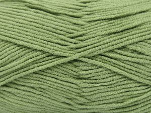 Fiber Content 60% Cotton, 40% Premium Acrylic, Light Green, Brand Ice Yarns, Yarn Thickness 2 Fine Sport, Baby, fnt2-81143