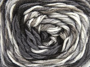 Items knitting with anti-pilling yarn are resilient against pilling and fuzz that can occur while using or washing. Since these are more durable as compare to other acrylic fibers, they wear down slower. They stay like they are at first day for a long time. Additionally, they carry less static electricity. Fiber Content 100% Antipilling Acrylic, Brand Ice Yarns, Grey Shades, Camel, Black, fnt2-81209