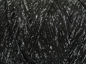Fiber Content 87% Polyester, 13% Metallic Lurex, Silver, Brand Ice Yarns, Black, fnt2-81224 