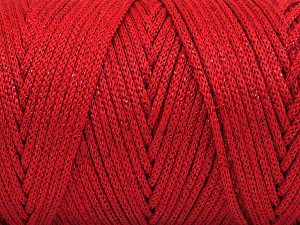 Fiber Content 87% Polyester, 13% Metallic Lurex, Red, Brand Ice Yarns, fnt2-81226 