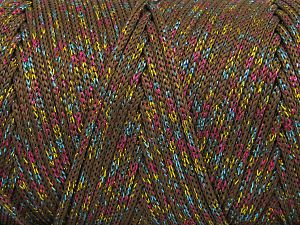 Fiber Content 87% Polyester, 13% Metallic Lurex, Irridescent, Brand Ice Yarns, Brown, fnt2-81235