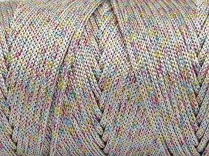Fiber Content 87% Polyester, 13% Metallic Lurex, Irridescent, Brand Ice Yarns, Ecru, fnt2-81236
