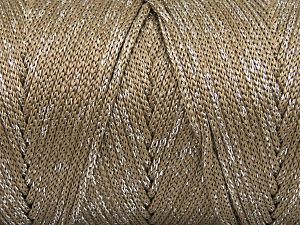 Fiber Content 87% Polyester, 13% Metallic Lurex, Brand Ice Yarns, Gold, Dark Camel, fnt2-81304