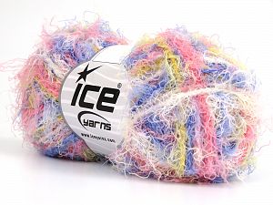 Fiber Content 40% Viscose, 30% Polyamide, 30% Wool, Yellow, Salmon, Pink, Brand Ice Yarns, Blue, fnt2-81356 