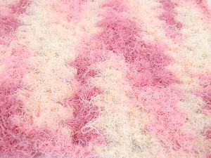 Fiber Content 40% Viscose, 30% Wool, 30% Polyamide, White, Pink Shades, Brand Ice Yarns, Yarn Thickness 5 Bulky  Chunky, Craft, Rug, fnt2-81358 