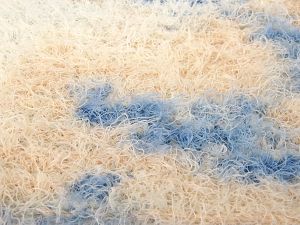 Fiber Content 40% Viscose, 30% Wool, 30% Polyamide, White, Light Salmon, Brand Ice Yarns, Blue, Yarn Thickness 5 Bulky  Chunky, Craft, Rug, fnt2-81359 