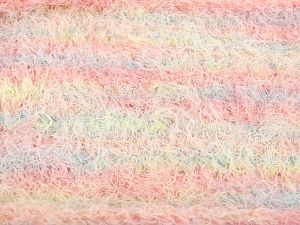 Fiber Content 40% Viscose, 30% Wool, 30% Polyamide, Pink Shades, Light Yellow, Brand Ice Yarns, Baby Blue, Yarn Thickness 5 Bulky  Chunky, Craft, Rug, fnt2-81361 