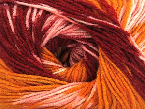 Fiber Content 70% Acrylic, 30% Wool, Pink, Orange, Brand Ice Yarns, Burgundy, fnt2-81367 