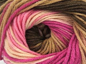 Fiber Content 55% Cotton, 45% Acrylic, Pink, Brand Ice Yarns, Brown Shades, Yarn Thickness 3 Light DK, Light, Worsted, fnt2-81380