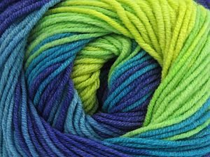 Fiber Content 55% Cotton, 45% Acrylic, Turquoise, Purple, Brand Ice Yarns, Green Shades, Yarn Thickness 3 Light DK, Light, Worsted, fnt2-81383