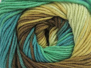 Fiber Content 55% Cotton, 45% Acrylic, Brand Ice Yarns, Green Shades, Brown Shades, fnt2-81384