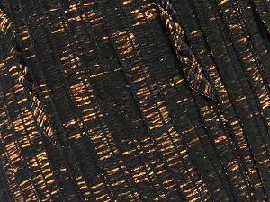 Fiber Content 84% Polyester, 16% Metallic Lurex, Brand Ice Yarns, Copper, Black, fnt2-81392