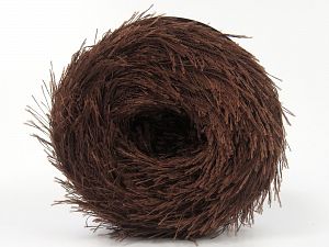 Fiber Content 100% Polyester, Brand Ice Yarns, Dark Brown, Yarn Thickness 5 Bulky  Chunky, Craft, Rug, fnt2-81446 