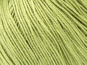 Tencel (Lyocell) is a form of rayon that consists of cellulose fiber made from beech and eucalyptus trees. Main characteristics of lyocell fibers are that they are sustainable, soft, absorbent, very strong when wet or dry, and resistant to wrinkles. Fiber Content 100% Tencel, Light Green, Brand Ice Yarns, Yarn Thickness 3 Light  DK, Light, Worsted, fnt2-81509 