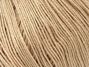 Tencel (Lyocell) is a form of rayon that consists of cellulose fiber made from beech and eucalyptus trees. Main characteristics of lyocell fibers are that they are sustainable, soft, absorbent, very strong when wet or dry, and resistant to wrinkles. Fiber Content 100% Tencel, Light Camel, Brand Ice Yarns, Yarn Thickness 3 Light  DK, Light, Worsted, fnt2-81512 