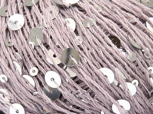 Fiber Content 55% Paillette, 45% Cotton, Light Lilac, Brand Ice Yarns, Yarn Thickness 3 Light DK, Light, Worsted, fnt2-81558