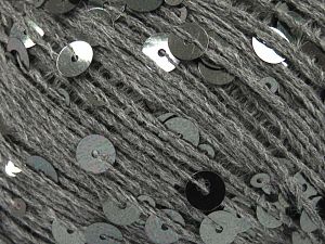Fiber Content 55% Paillette, 45% Cotton, Brand Ice Yarns, Grey, Yarn Thickness 3 Light DK, Light, Worsted, fnt2-81559