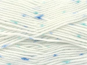Fiber Content 100% Acrylic, White, Turquoise, Brand Ice Yarns, Blue, Yarn Thickness 2 Fine  Sport, Baby, fnt2-81564 