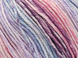 Fiber Content 100% Cotton, White, Purple, Pink Shades, Lilac, Brand Ice Yarns, fnt2-81610