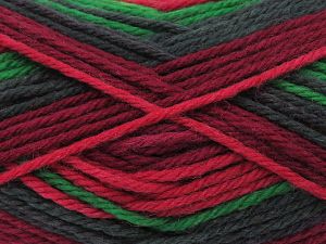 Fiber Content 75% Superwash Wool, 25% Polyamide, Brand Ice Yarns, Green Shades, Burgundy Shades, fnt2-81616