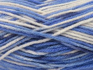 Fiber Content 100% Acrylic, White, Brand Ice Yarns, Blue Shades, fnt2-81620