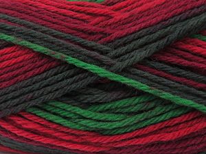Fiber Content 75% Superwash Wool, 25% Polyamide, Red, Maroon, Brand Ice Yarns, Green Shades, Burgundy, fnt2-81624