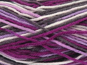 Fiber Content 100% Acrylic, White, Purple Shades, Brand Ice Yarns, Black, fnt2-81632