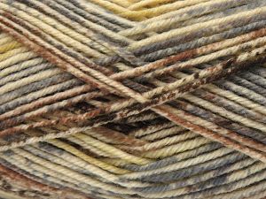 Fiber Content 75% Superwash Wool, 25% Polyamide, Brand Ice Yarns, Grey, Cream Shades, Brown Shades, fnt2-81646