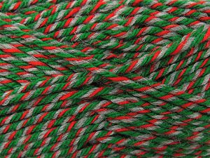 Fiber Content 90% Acrylic, 10% Wool, Red, Brand Ice Yarns, Grey, Green, fnt2-81673 