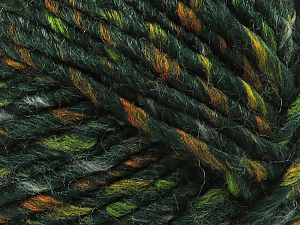 Fiber Content 75% Acrylic, 25% Wool, Brand Ice Yarns, Green Shades, Gold, fnt2-81691 