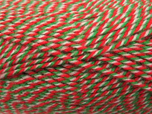 Fiber Content 100% Acrylic, White, Red, Brand Ice Yarns, Green, fnt2-81698 