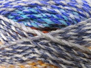 Fiber Content 100% Acrylic, Brand Ice Yarns, Gold Shades, Ecru, Blue Shades, fnt2-81699