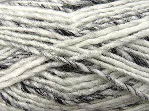 Fiber Content 80% Acrylic, 20% Wool, Brand Ice Yarns, Grey, Ecru, Black, fnt2-81700 