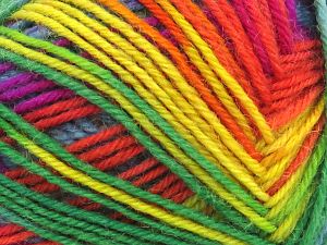 Fiber Content 75% Superwash Wool, 25% Polyamide, Rainbow, Brand Ice Yarns, fnt2-81704 