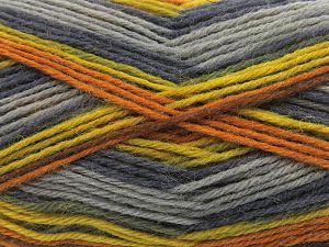Fiber Content 75% Superwash Wool, 25% Polyamide, Brand Ice Yarns, Grey Shades, Gold Shades, Cream, Brown, fnt2-81930 