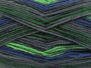 Fiber Content 75% Superwash Wool, 25% Polyamide, Brand Ice Yarns, Grey Shades, Green Shades, Blue, fnt2-81933 