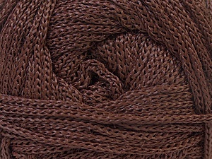 Width is 2-3 mm Fiber Content 100% Polyester, Brand Ice Yarns, Brown, fnt2-21639