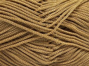 Width is 3 mm Fiber Content 100% Polyester, Brand Ice Yarns, Camel Brown, fnt2-21640