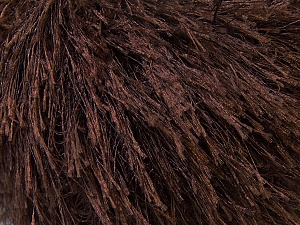 Fiber Content 100% Polyester, Brand Ice Yarns, Dark Brown, Yarn Thickness 5 Bulky Chunky, Craft, Rug, fnt2-22754