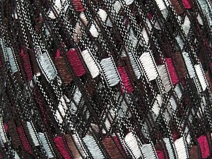 Trellis  Fiber Content 100% Polyester, White, Brand Ice Yarns, Burgundy, Brown, Yarn Thickness 5 Bulky  Chunky, Craft, Rug, fnt2-34028