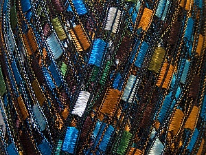 Trellis  Fiber Content 100% Polyester, Brand Ice Yarns, Green, Gold, Brown, Blue, Yarn Thickness 5 Bulky  Chunky, Craft, Rug, fnt2-34131