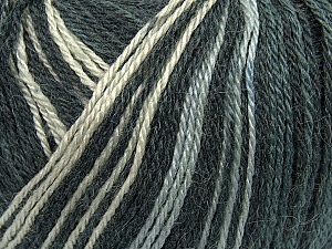 Fiber Content 40% Acrylic, 35% Wool, 25% Alpaca, White, Brand Ice Yarns, Grey Shades, Black, Yarn Thickness 2 Fine Sport, Baby, fnt2-36979