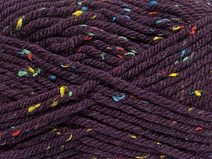 Fiber Content 72% Acrylic, 3% Viscose, 25% Wool, Purple, Brand Ice Yarns, Yarn Thickness 6 SuperBulky Bulky, Roving, fnt2-40844