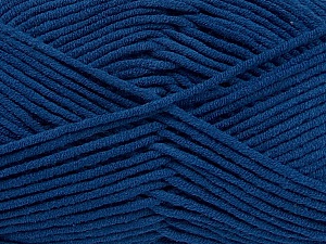 Fiber Content 55% Cotton, 45% Acrylic, Brand Ice Yarns, Dark Blue, Yarn Thickness 4 Medium  Worsted, Afghan, Aran, fnt2-45149