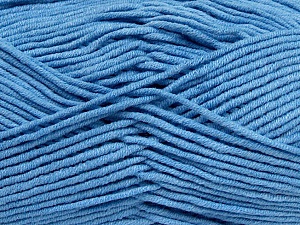 Fiber Content 55% Cotton, 45% Acrylic, Brand Ice Yarns, Baby Blue, Yarn Thickness 4 Medium  Worsted, Afghan, Aran, fnt2-45153